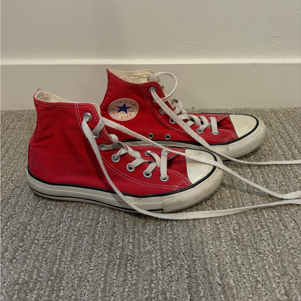 Converse Red Canvas High-Tops